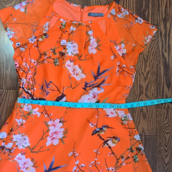 2/$30 Orange floral print dress - Picture 7 of 7